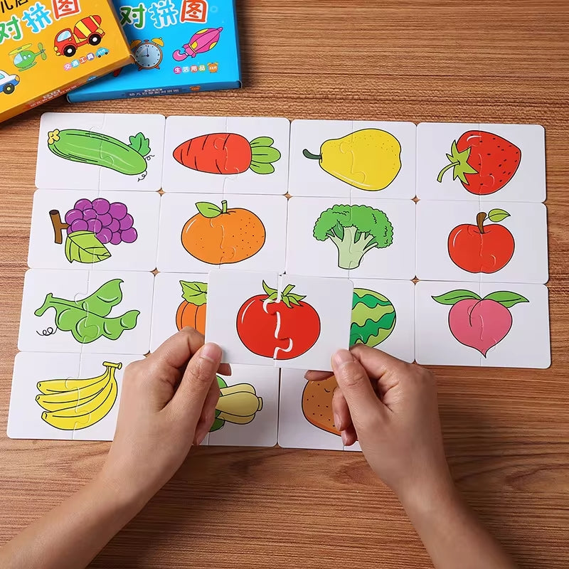 Montessori Toddler Card Matching Education Puzzle Toy
