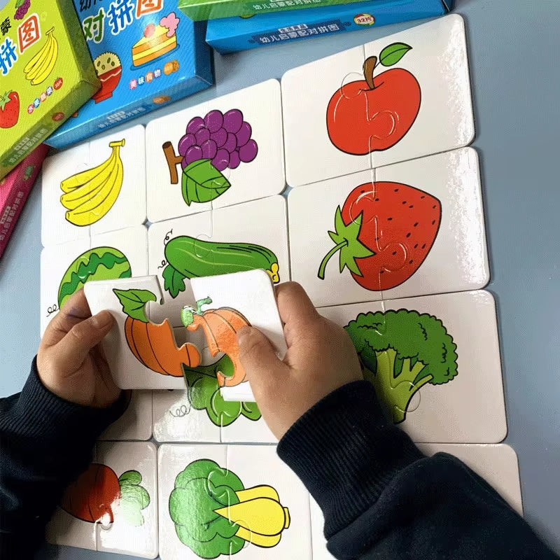 Montessori Toddler Card Matching Education Puzzle Toy