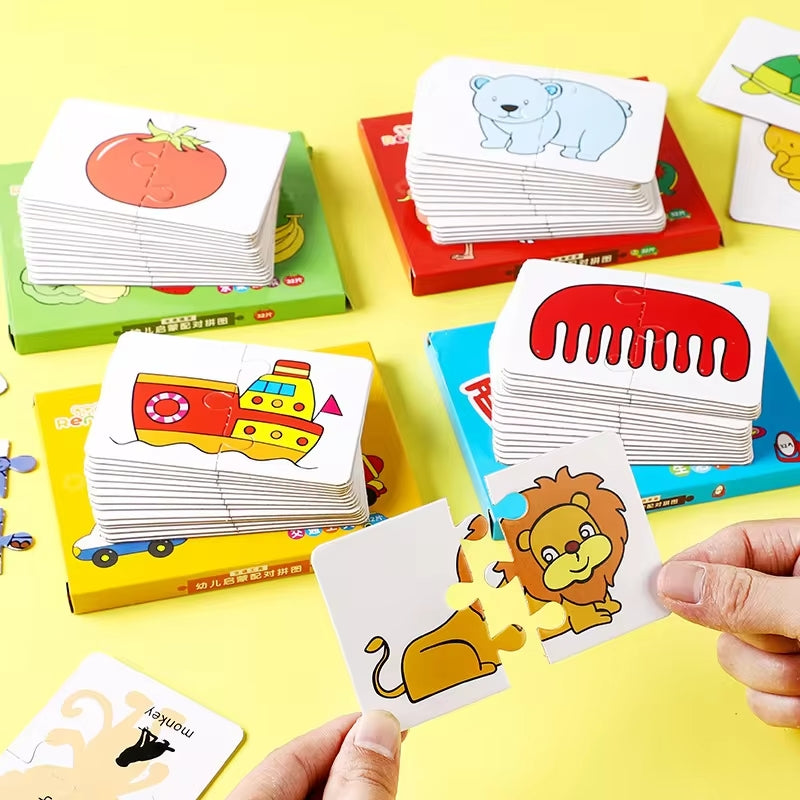 Montessori Toddler Card Matching Education Puzzle Toy