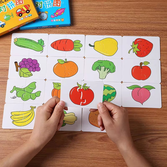 Montessori Toddler Card Matching Education Puzzle Toy