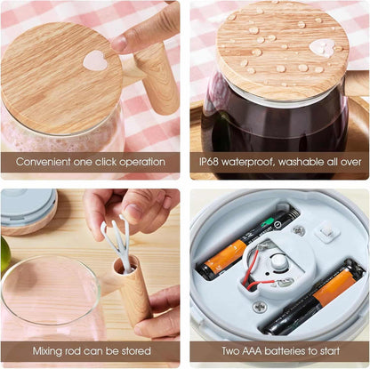 Electric Automatic Mixing Cup for Coffee, Milk, & Drinks